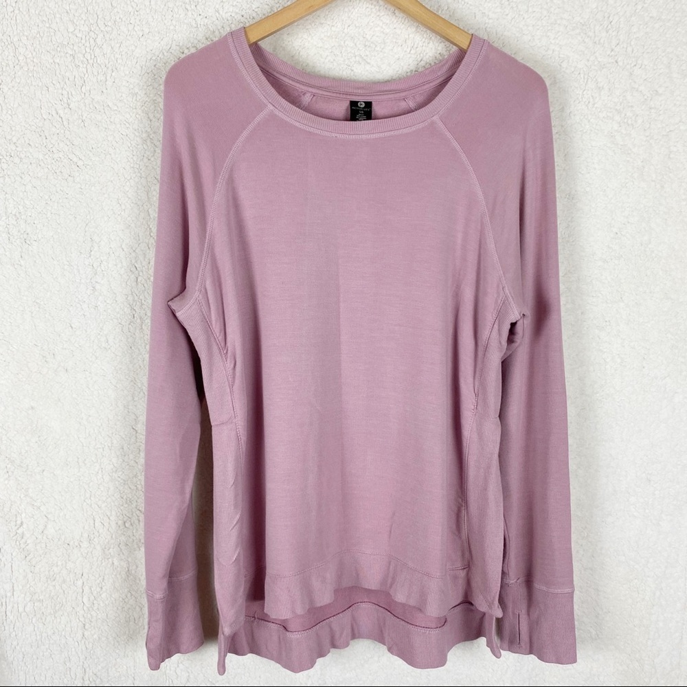Active Life Pull-over Pink hi-low Sweatshirt Large
